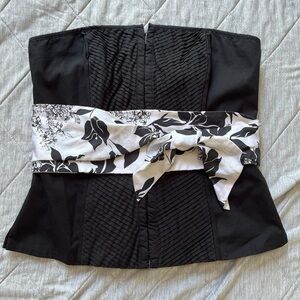 White House Black Market Black Corset Top 2/4 2010 style